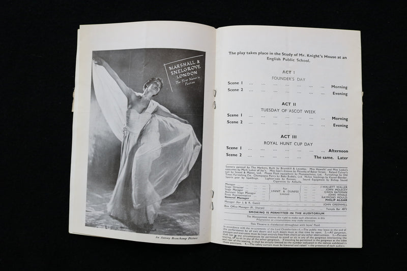 1949 VAUDEVILLE THEATRE PROGRAM - LONDON - LOT OF 2 - K 1901