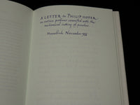 1972 A LETTER TO PHILIP HOFER HARDCOVER BOOK BY JAN VAN KRIMPEN - KD 6378