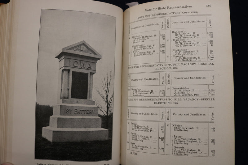 1906 IOWA OFFICIAL REGISTER - HARDCOVER BOOK - K 1775