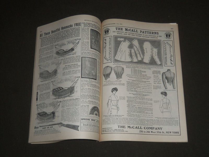 1907 JULY MCCALL'S MAGAZINE - GREAT FASHION ILLUSTRATIONS & ADS - ST 5382