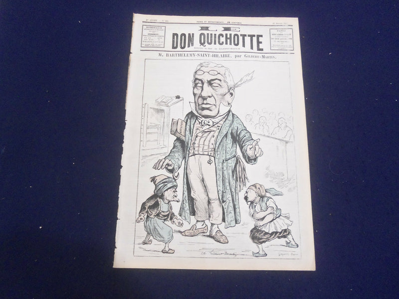 1881 JAN 21 LE DON QUICHOTTE NEWSPAPER-M. BARTHELEMY-SAINT-HILAIRE-FRENCH-FR3244