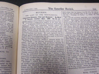 1909 SATURDAY REVIEW 2 BOUND VOLUMES - COMPLETE YR- PUBLISHED IN LONDON - R 1093