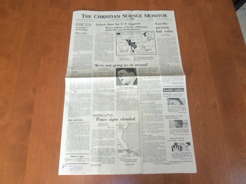 1968 JULY 23 THE CHRISTIAN SCIENCE MONITOR -SOVIETS HINT FOR US SUPPORT- NP 4662