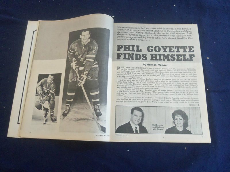 1968 FEBRUARY HOCKEY PICTORIAL MAGAZINE - STAN MIKIA COVER - ST 200S
