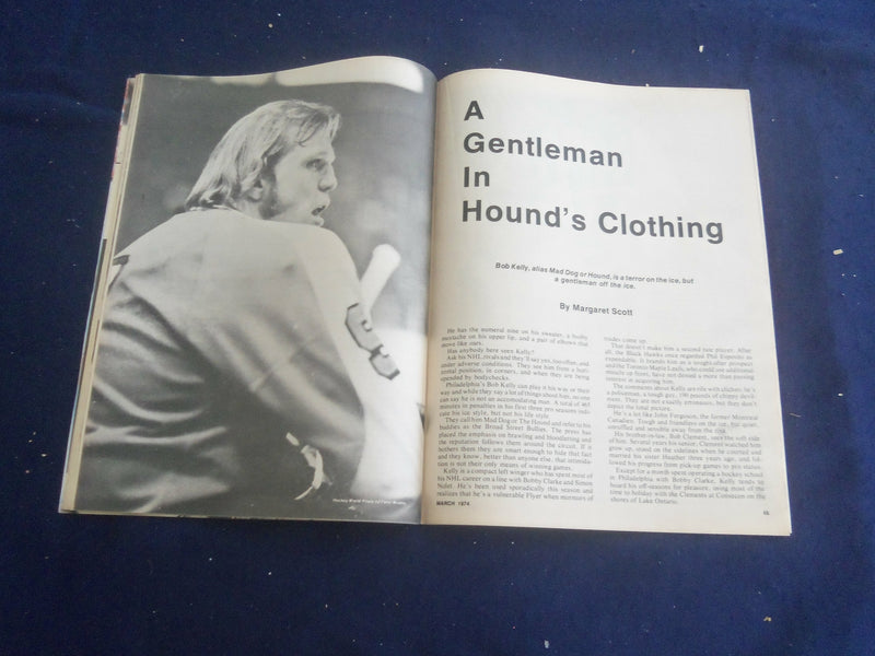 1974 MARCH HOCKEY WORLD MAGAZINE - BOB KELLY COVER - ST 267G