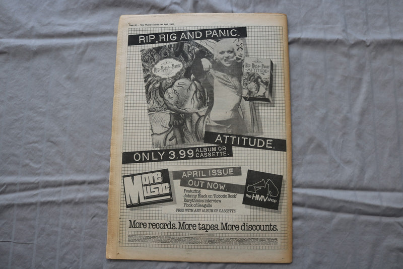 1983 APRIL 9 NEW MUSICAL EXPRESS NEWSPAPER - TRACIE YOUNG COVER - NP 9273