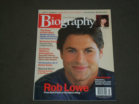 2002 MAY BIOGRAPHY MAGAZINE - ROB LOWE COVER - B 3753