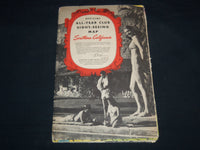 1949 SOUTHERN CALIFORNIA ALL YEAR CLUB SIGHT SEEING FOLD OUT MAP - J 8559