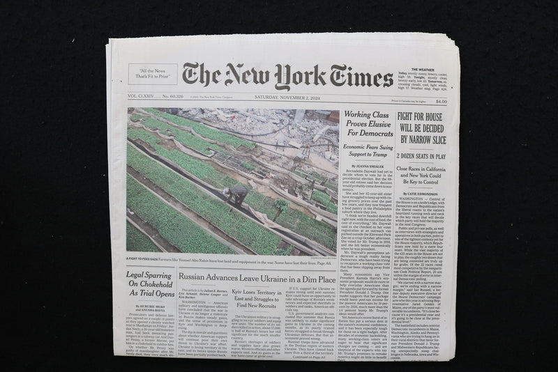 2024 NOVEMBER 20 NEW YORK TIMES- FIGHT FOR HOUSE WILL BE DECIDED BY NARROW SLICE