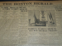 1906 SEPT 6 THE BOSTON HERALD - YANKEE YACHTS FINISH 1, 2 & 3 IN RACE - BH 101