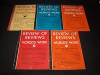1933-1934 REVIEW OF REVIEWS AND WORLD'S WORK MAGAZINE LOT OF 23 ISSUES - O 3433