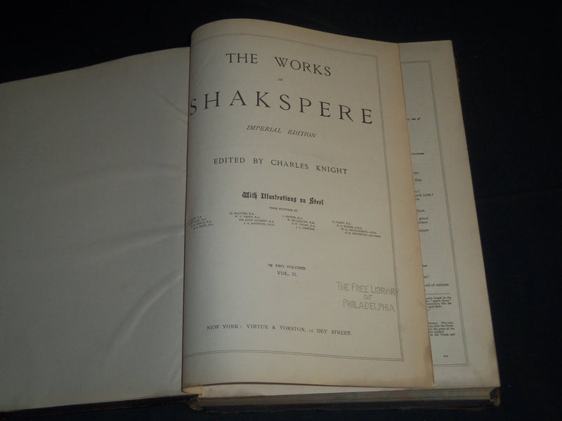 1870'S-1880'S THE WORKS OF SHAKSPERE IMPERIAL EDITION VOLUME LOT OF 3 - Z 173