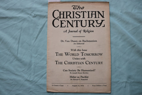 1934 AUGUST 22 THE CHRISTIAN CENTURY JOURNAL - K 2508