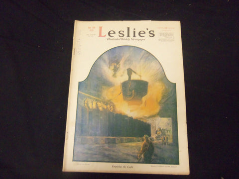 1919 MAY 10 LESLIE'S WEEKLY MAGAZINE - EMPTYING THE LADLE - ST 2247
