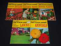 1950'S JOHN BRADSHAW'S GUIDE TO BETTER GARDENING BOOK LOT OF 5 - O 1798D