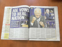 2020 NOVEMBER 8 NEW YORK DAILY NEWS NEWSPAPER- JOE BIDEN & KAMALA HARRIS ELECTED