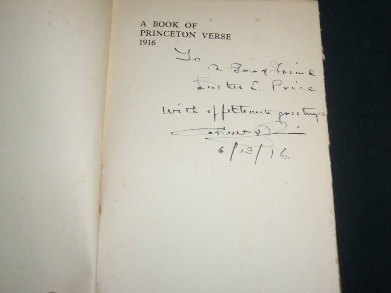 1916 A BOOK OF PRINCETON VERSE HARDCOVER BOOK BY ALFRED NOYES - KD 6737