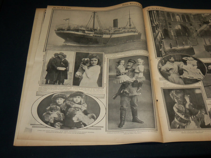 1916 FEBRUARY 6 NEW YORK TIMES ROTO PICTURE SECTION - 