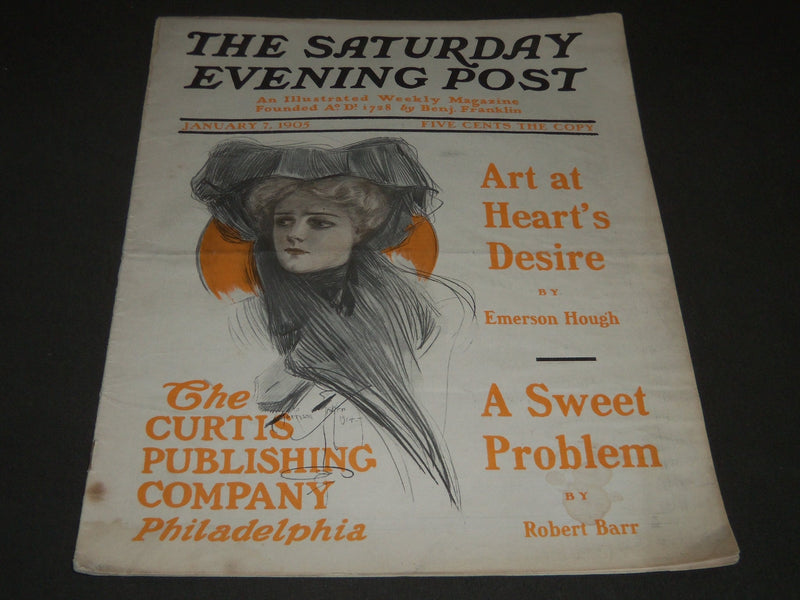 1905 JAN 7 THE SATURDAY EVENING POST MAGAZINE - HARRISON FISHER COVER - SP 757