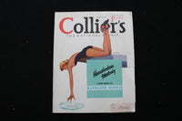 1937 AUG 14 COLLIER'S MAGAZINE - A WOMAN LAYING ON DIVING BOARD COVER - E 11025