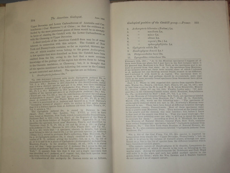 1891 THE GEOLOGICAL POSITION OF THE CATSKILL GROUP BY CHARLES PROSSER - J 4851