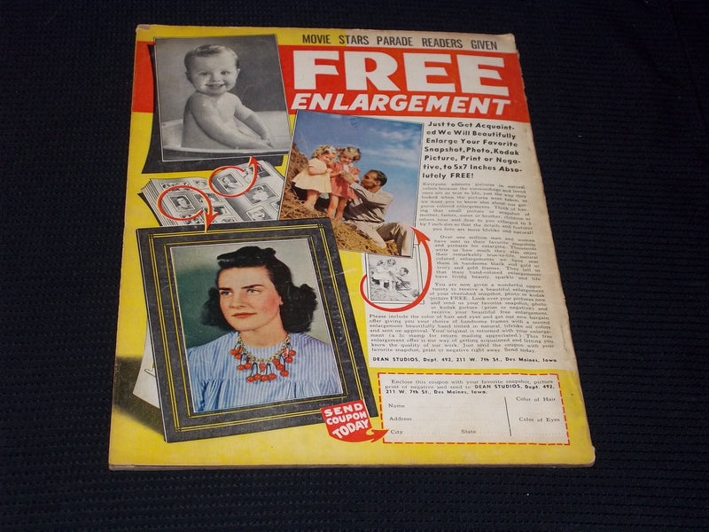1942 OCTOBER MOVIE STARS PARADE MAGAZINE - LANA TURNER FRONT COVER - E 15102