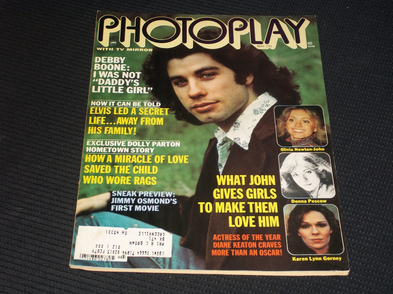 1978 MAY PHOTOPLAY MAGAZINE - JOHN TRAVOLTA FRONT COVER - E 904