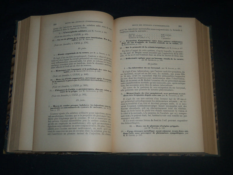 1900-1909 ANNALES D'OCULISTIQUE FRENCH VOLUMES LOT OF 19 - NICE PLATES - KD 18