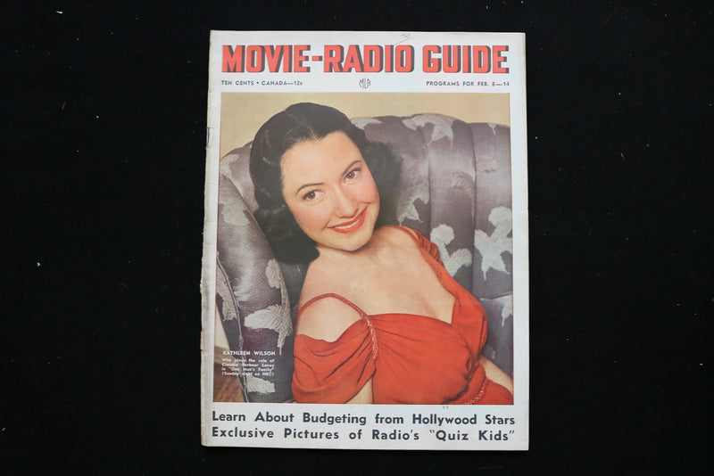 1941 FEB 8-14 MOVIE-RADIO GUIDE MAGAZINE - KATHLEEN WILSON COVER - E 11146