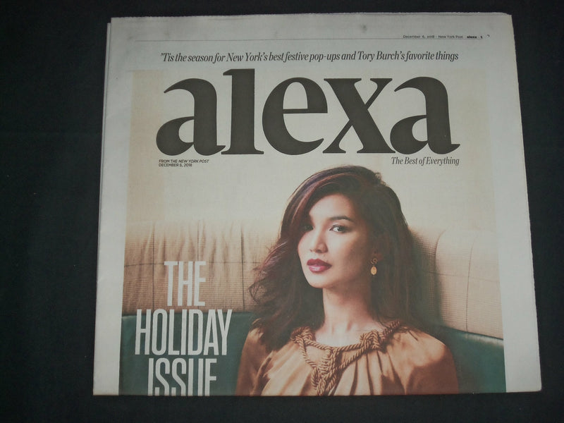 2018 DECEMBER 6 NEW YORK POST ALEXA SECTION - GEMMA CHAN COVER - NP 4001
