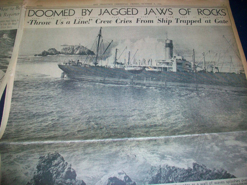 1936 OCTOBER 9 SAN FRANCISCO CHRONICLE NEWSPAPER SECTION OHIOAN ASHORE - NP 841