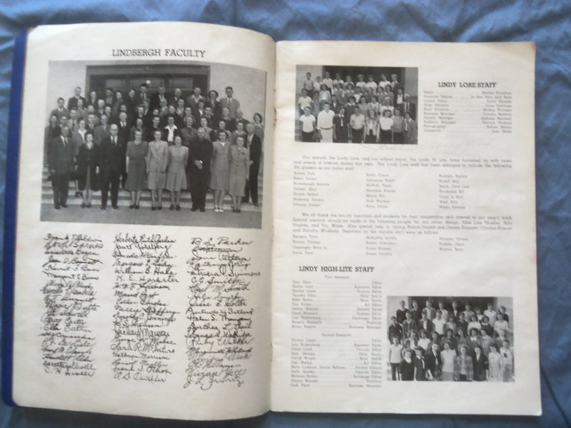 1947 LINDY LORE LINDBERGH JUNIOR HIGH SCHOOL YEARBOOK - LONG BEACH, CA - YB 3380
