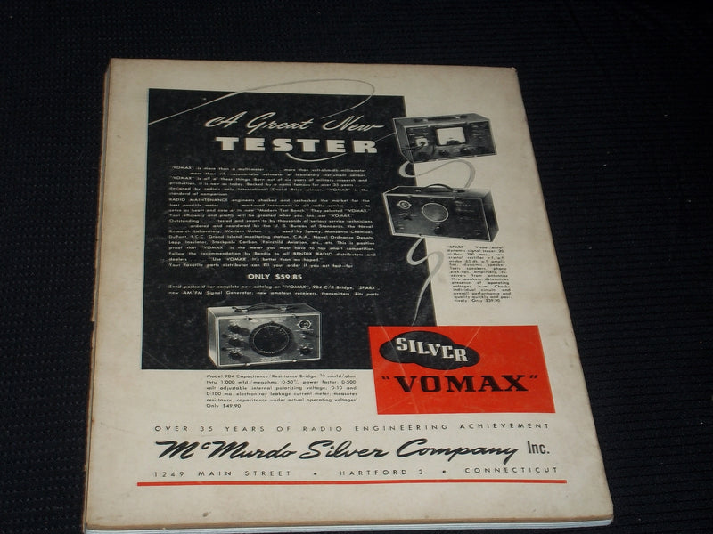 1946 SEPTEMBER RADIO NEWS MAGAZINE - VARIABLE CONDENSERS FRONT COVER - E 5184