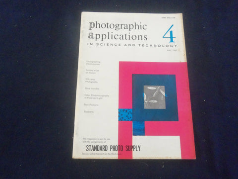1967 FALL PHOTOGRAPHIC APPLICATIONS IN SCIENCE AND TECHNOLOGY MAGAZINE -SP 4714M