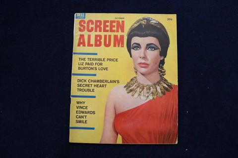 1962 OCTOBER SCREEN ALBUM MAGAZINE - ELIZABETH TAYLOR COVER - E 12800