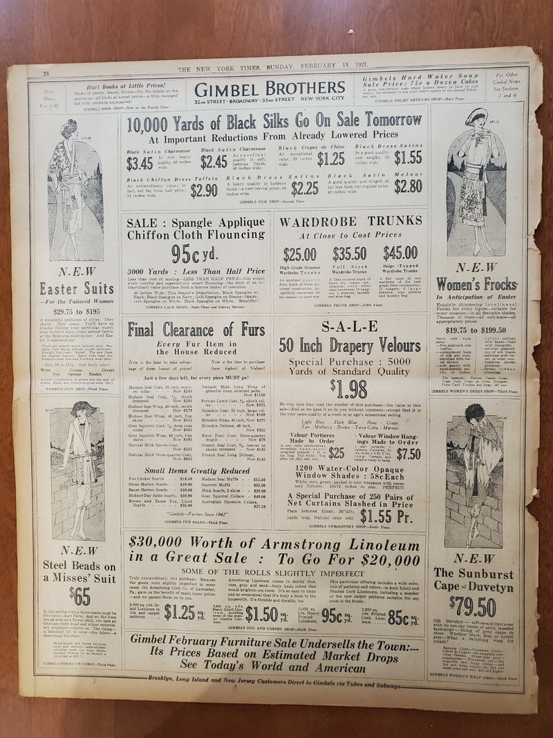 1921 FEBRUARY 13 NEW YORK TIMES - SENATOR THREATENS TO IMPEACH LANDIS - NT 8122