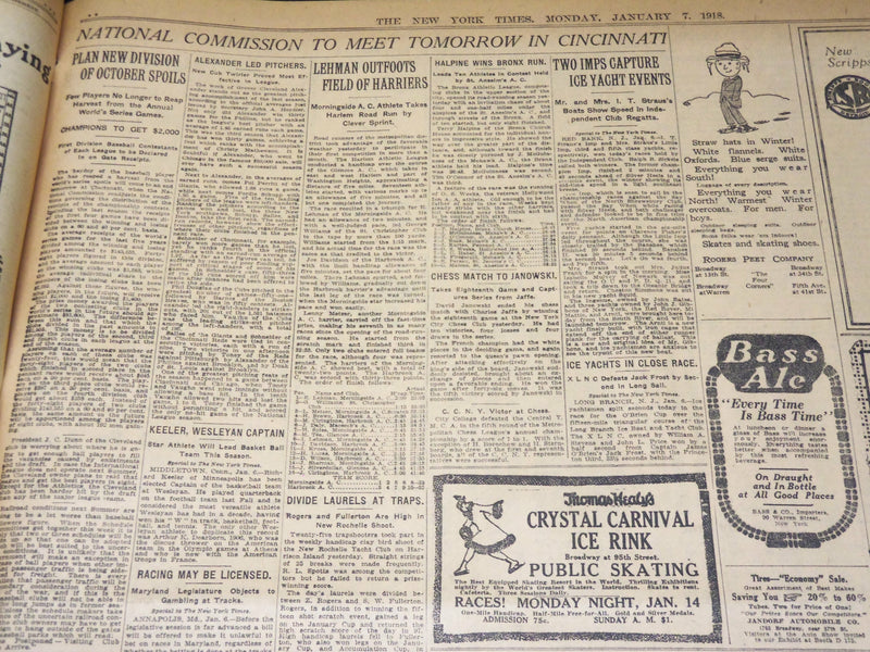 1918 JANUARY 7 NEW YORK TIMES - GERMANS SUSPEND PEACE PARLEY - NT 7916