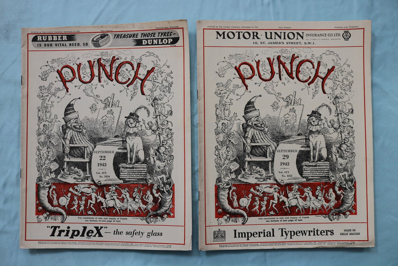 1943 PUNCH MAGAZINE - LOT OF 25 - O 3971