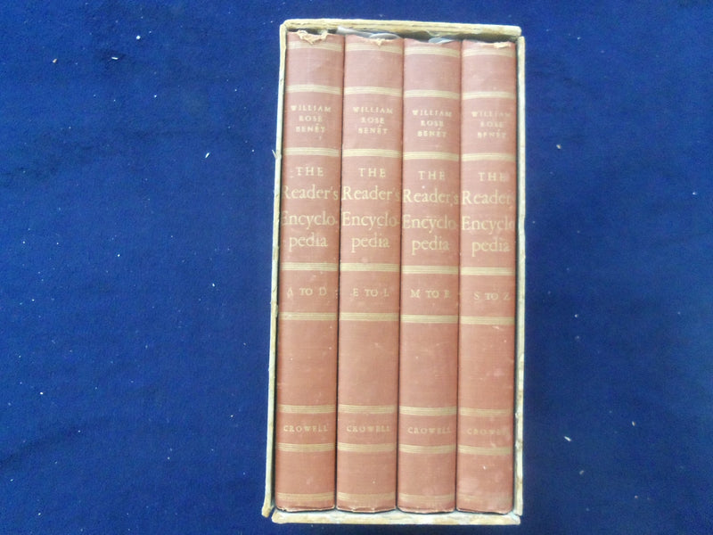 1948 THE READERS' ENCYCLOPEDIA HARDCOVER BOOKS - BOXED SET - 4 VOLUMES - KD 8832