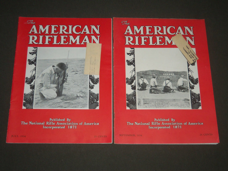 1934 JULY & SEPTEMBER THE AMERICAN RIFLEMAN MAGAZINE LOT OF 2 - J 2487