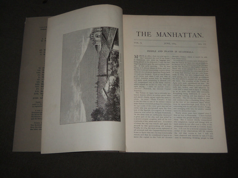 1883 JUNE THE MANHATTAN AN ILLUSTRATED MONTHLY MAGAZINE VOLUME 1 NO. 6 - J 3352