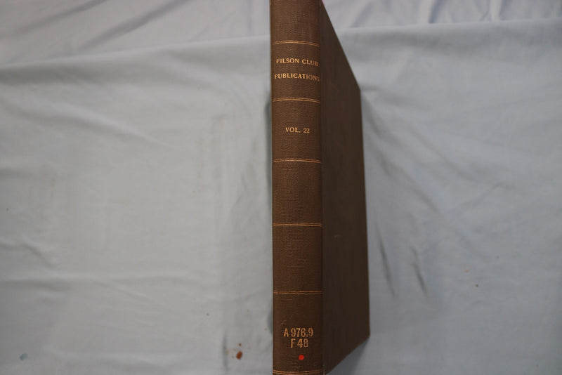 1907 FILSON CLUB #22 THE QUEST FOR A LOST RACE HARDCOVER BOOK - KD 9716