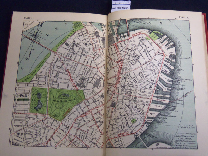 1922 BOSTON A GUIDE BOOK BY EDWIN M. BACON - GINN & COMPANY - J 8635