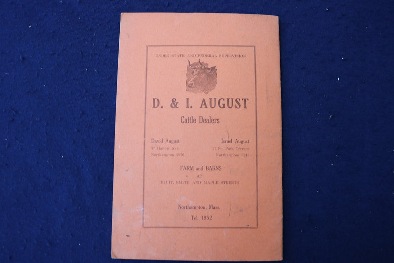 1938 SEP 27-28 HILLSIDE AGRICULTURAL SOCIETY PREMIUM LIST SOFTCOVER BOOK- K 1371
