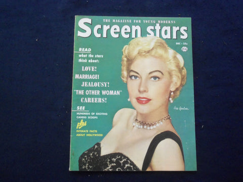 1952 DECEMBER SCREEN STARS MAGAZINE - AVA GARDNER COVER - SP 4781D