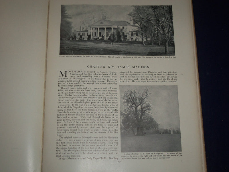 1905 COUNTRY HOMES OF FAMOUS AMERICANS BOOK BY OLIVER BRONSON CAPEN - KD 2211