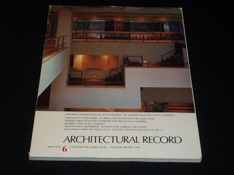 1979 JUNE ARCHITECTURAL RECORD MAGAZINE - HARVARD'S KENNEDY SCHOOL - E 4168