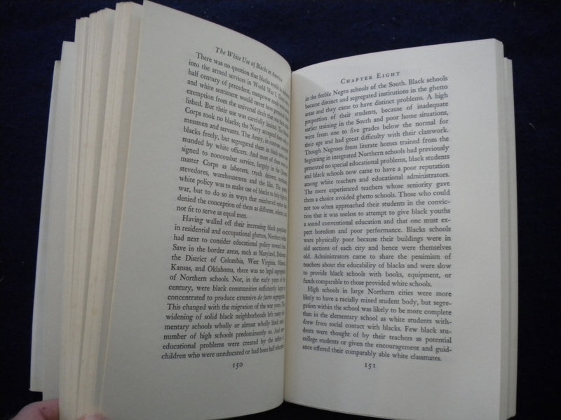 1972 THE WHITE USE OF BLACKS IN AMERICA HARDCOVER BOOK BY DAN LACY - KD 8016