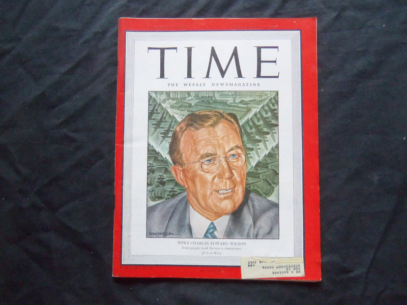 1943 DECEMBER 13 TIME MAGAZINE - CHARLES EDWARD WILSON - T 894