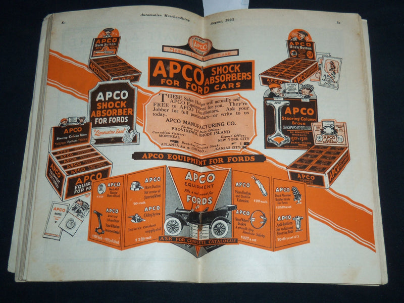 1923 AUGUST AUTOMOTIVE MERCHANDISING MAGAZINE - SALES & SERVICE - J 8599